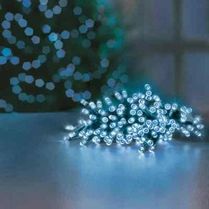 Christmas blue fairy string lights clear cable XMAS outdoor FREE BATTERIES timer - Picture 1 of 5
