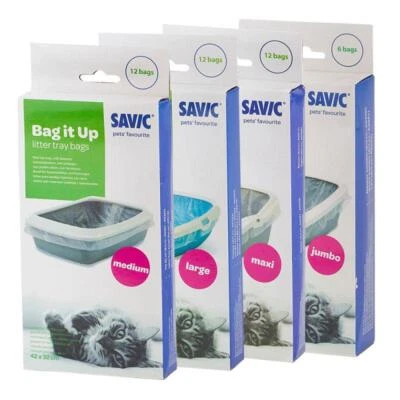 Savic Bag it Up Katzentablett Taschen Sparpack - Mittel, Groß, Maxi, Jumbo Hop In