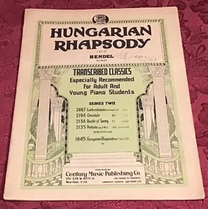 Vintage Sheet Music Hungarian Rhapsody Piano Book 1912 - Picture 1 of 2