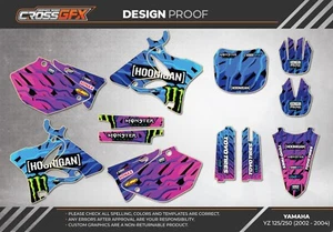2002 2003 2004 YZ 125 250 Graphics Kit for YAMAHA YZ125 YZ250 Decals Stickers - Picture 1 of 6