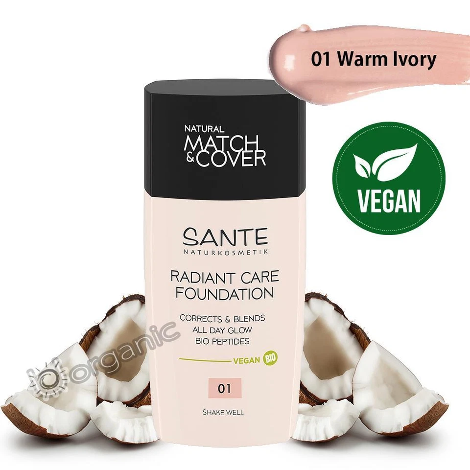 Base Cuidado Radiante Vegano Natural Natural Sante 01 Marfil Cálido 30 ml Foto 1 de 1