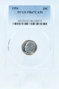 1954-P PCGS PR67CAM Roosevelt Dime Proof 10C - Picture 1 of 2