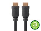 Monoprice High Speed HDMI Cable - 25 Feet - Black (3-Pack) HDR, 18Gbps, 26AWG