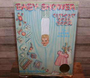 1985 Queen Holden Collection Baby Shower Cut-out Doll Book Paper Dolls 7 Merrima - Bild 1 von 9