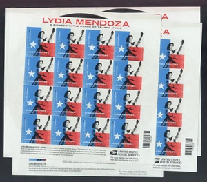 US Stamp Scott #4786 Forever Stamps 2012 Lydia Mendoza, 5 Sheets of 16 - Picture 1 of 2