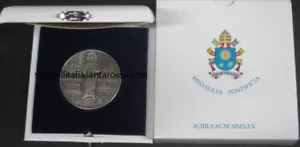 GIUBILEO 2025 MEDAGLIA UFFICIALE VATICANO ARGENTO OFFICIAL VATICAN SILVER MEDAL - Foto 1 di 3