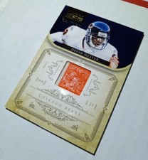 2011 National Treasures Devin Hester Century Material Game Worn 2 Color Patch/49