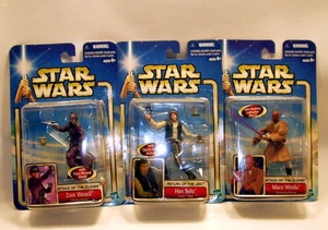 Star Wars Lot of 3 Han Solo, Zam Wesell & Mace Windu Free Ship w/ Pro Packing - Picture 1 of 4