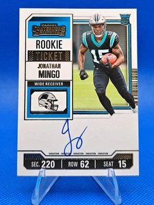 🔵 2023 Panini Contenders JONATHAN MINGO Rookie Ticket Auto Variation RC #119 - Bild 1 von 2