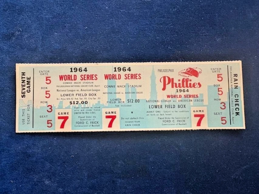 1964 Philadelphia Phillies Phantom World Series Game 7 Ticket - Full Size - Image 1 of 4