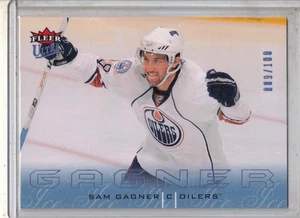 2009-10 Fleer Ultra NHL hockey Sam Gagner ICE Medallion /100 card #62 OILERS - Picture 1 of 2
