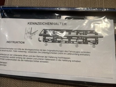 Original OEM VW Azul Europeo Euro Soporte de Placa Marco Etiqueta Soporte ÚLTIMO 1 Foto 1 de 4