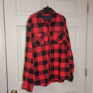 Jordan Craig Herren Hemd mit Knopfleiste Größe XL rot schwarz Buffalo kariert Urlaub - Bild 1 von 6