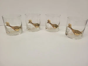 Vintage Couroc of Monterey Road Runner Old Fashioned Glasses - Picture 1 of 4