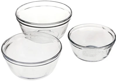 Anchor Hocking Anchor 3-Piece Glass Mixing Bowl Set, Clear - Image 1 of 2