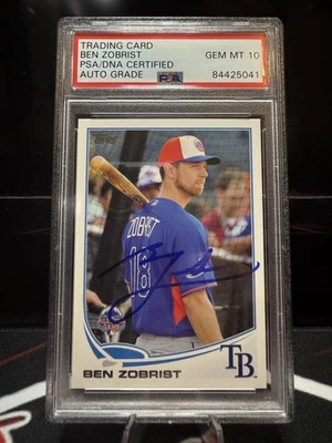 2013 Topps ALL Star Game Auto PSA 10 Ben Zobrist - Image 1 of 2