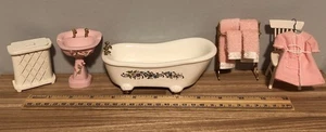Dollhouse Miniature 6 Piece Bathroom Lot - Picture 1 of 15