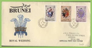 Brunei 1981 Royal Wedding set on First Day Cover, Bandar Seri Begawan - Picture 1 of 1