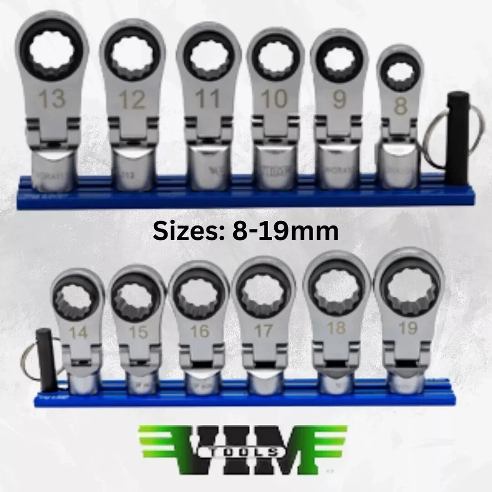 VIM Tools 6 Piece 12 Point Offset, Flex Head - 8mm-19mm (Nora150 + Nora150XL) - Image 1 of 1