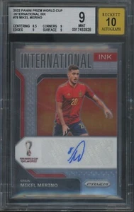 2022 Panini Prizm International Ink Mikel Merino Auto BGS 9 AUTO 10 - Picture 1 of 2