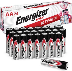 Baterías Energizer AA doble A batería alcalina máxima, 24 unidades a granel al por mayor - Imagen 1 de 5