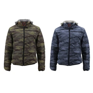 Maximos Men's BAH BAH Removable Hood Camouflage Print Puffer Jacket - Picture 1 of 19