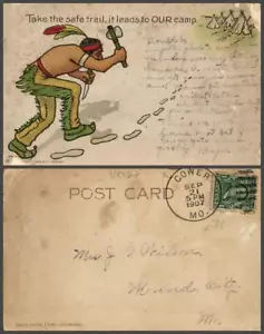 ALTES POSTKARTENTHEMA: Indianer - Bild 1 von 1