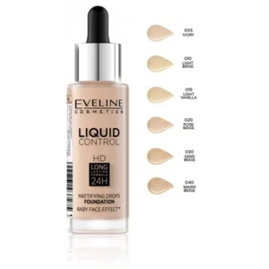 Eveline Liquid Control Foundation HD Mattifying Drops 015 LIGHT Vanilla - Picture 1 of 1