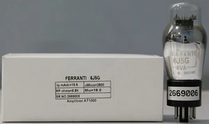 6J5G FERRANTI NOS Black Base Made in England Amplitrex getestet #2669006 - Bild 1 von 8