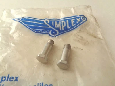 *NOS Vintage 1970s/80s SIMPLEX alu rear derailleur jockey wheel mounting bolts* - Image 1 of 3