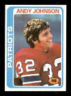1978 Football Topps Andy Johnson New England Patriots 76