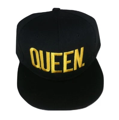 Gorra de béisbol Queen Royalty bordada en 3D ajustable Snapback texto dorado Foto 1 de 3