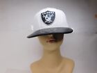 NFL Raiders Cap Hat Patch + Embroidered  White Snap back 7.5 Black