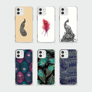 CASE FOR IPHONE 15 14 13 12 11 SE 8 PRO SHOCKPROOF PHONE COVER PEACOCK FEATHER - Picture 1 of 26