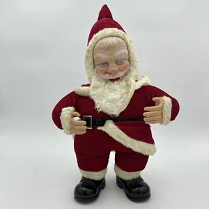 Vintage 1950's Rubber Face Santa Claus 18" Black Boots Read - Picture 1 of 8