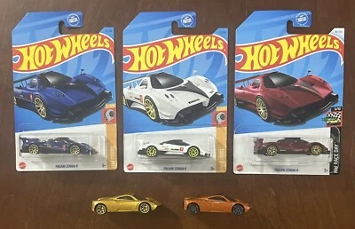 Hot Wheels PAGANI HUAYRA & ZONDA R - Blanco Azul Rojo Dorado Naranja - Lote de 5 Foto 1 de 4
