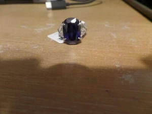 Bella Luce Ring 24,55 ctw Ecotica Tansanit und Diamant Simulanten Rhodiumsilber - Bild 1 von 7