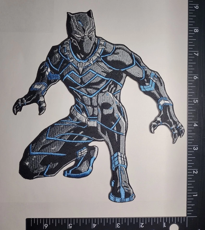 AMERICAN CRAFTS Black Panther Super Hero Black Cat Out Embroidered Sew IronOn High Quality