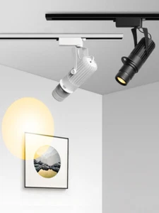 Lámpara de riel de iluminación de pista tipo L LED, lámpara de techo, abertura ajustable - Imagen 1 de 37