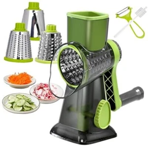 Cheese Grater Rotary Cheese Grater,Versatile Cheese Shredder,Blades for Green - Picture 1 of 7