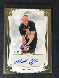 2023 Leaf PBA Premier Edition Auto Gold Matt Ogle 2/49 - Picture 1 of 2