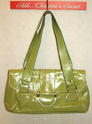 Bolso de Hombro APT 9 Pálido Estilo Sillín Cuero Verde Lima Amplio * En muy buen estado-XLNT Foto 1 de 4