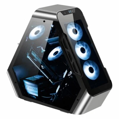 JONSBO TR03-G ATX Triangle Gaming Computer Case Support ATX Motherboard (USED) - Image 1 of 4