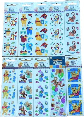 New Vintage Lot of 10 Packs Sandylion Disney Winnie The Pooh Tigger Stickers NIP - Image 1 of 4