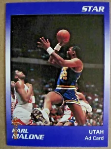 1989 STAR COMPANY BASKETBALL NO NUMBER KARL MALONE CAMPIONE PROMOZIONALE AD CARD - Foto 1 di 6