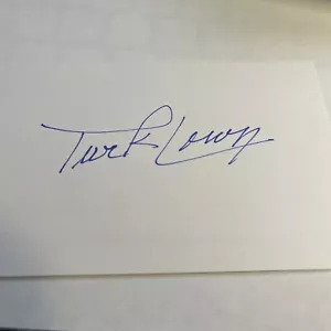 Turk Lown 1951 Chicago Cubs Signed 3x5 index Card - Picture 1 of 1