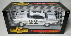 NICE ERTL AMERICAN MUSCLE 57 CHEVY BEL AIR #22 FIREBALL ROBERTS 1:18 DIE CAST - Picture 1 of 7