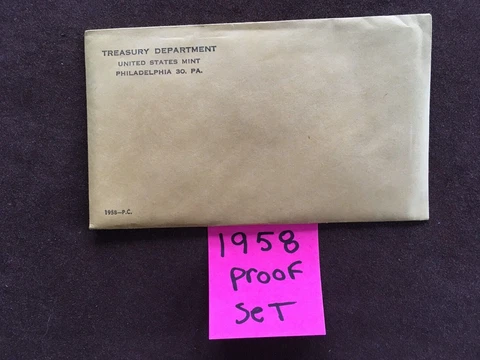 1958 US PROOF SET / SEALED Cover