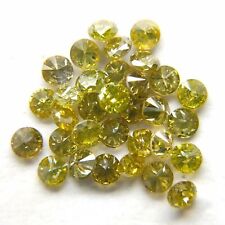 0.30Ct Excellent Round Shape 100% Certified Natural Yellow Loose Diamond Lot
