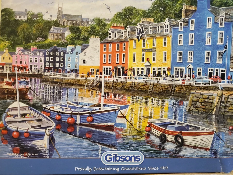 GIBSONS TOBERMORY 1000 PIECE JIGSAW PUZZLE by Terry Harrison - Image 1 of 4